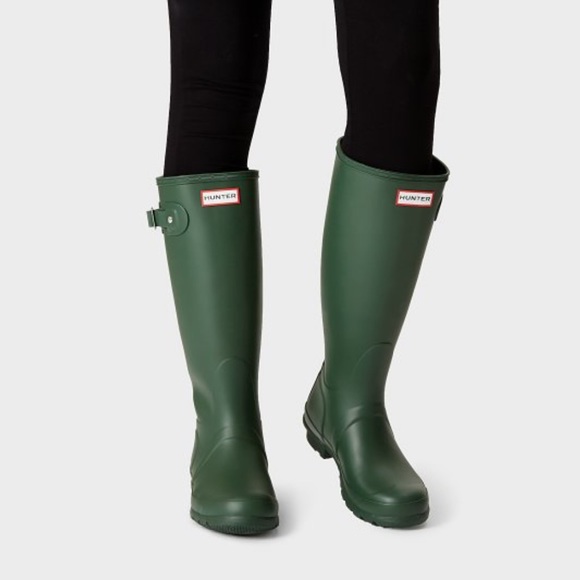 Hunter Shoes - HUNTER Original Tall Rain Boots: Hunter Green
